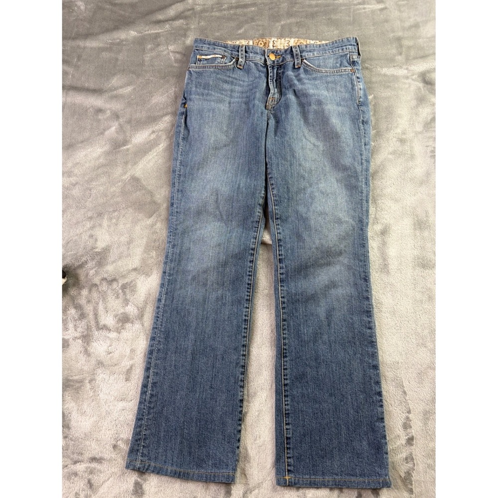 Lucky Brand Jeans Womens Size 8 Short Blue Straight Leg Classic Fit Embroidered